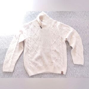 Weatherproof Vintage Cream Cable Knit Sweater